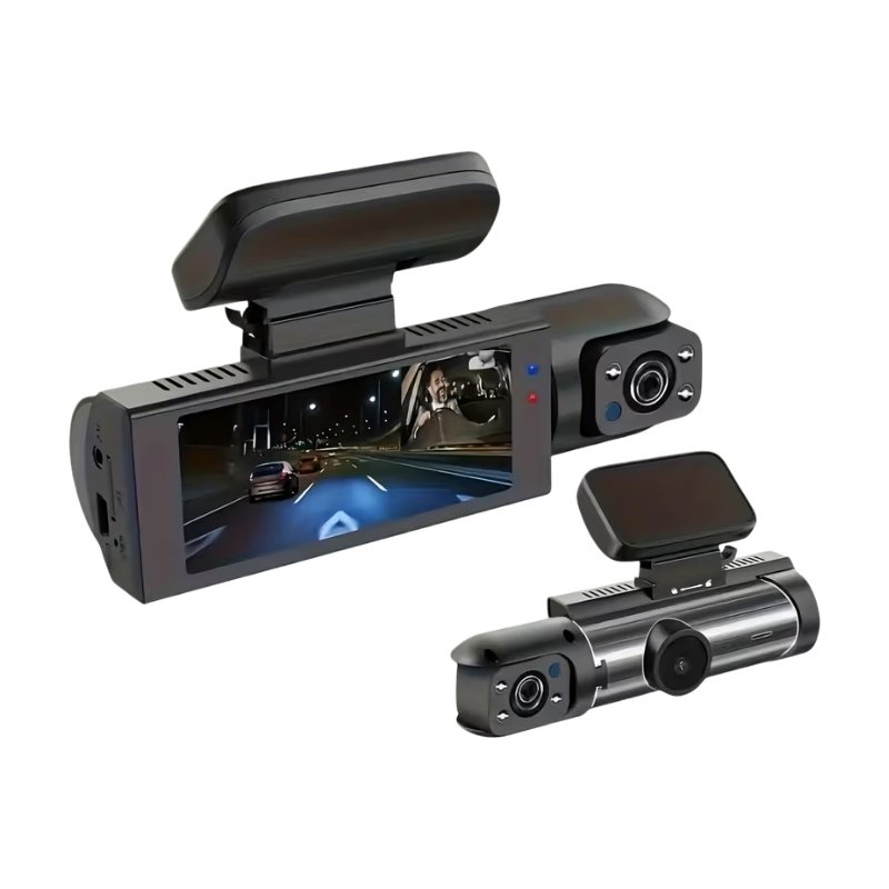 TM-0161 | Dual Camera Dash Cam for Cars, 1080P Front And 720P Inside, Car Camera with IR Night Vision