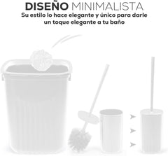 tamACX Bathroom Accessory 8Pcs/Set With Trash Can, Toothbrush Holder And Cup, Soap Dispenser, Soap Dish, Toilet Brush Holder, Tissue Box Cover