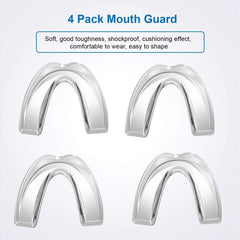 Xpassion Mouth Guard for Upper & Lower Teeth Fit Any Adult Mouth 4 Pack/2 Size
