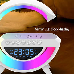 tamACX G-Shape LED Light with Bluetooth Wireless Speaker & Alarm Clock