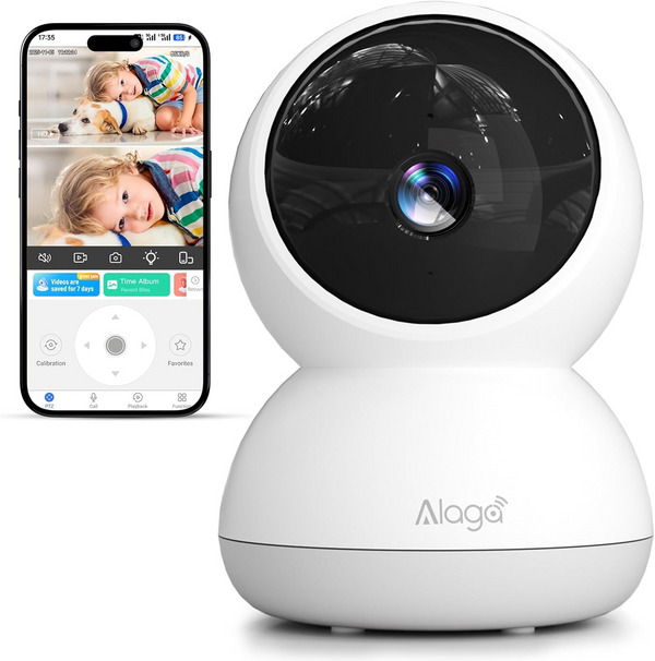 TM-0061 | ALAGA Indoor Camera, 3K HD Indoor Security Camera, 360° Pan/Tilt Pet Camera