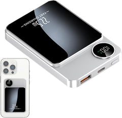 TM-0175 | Magnetic Power Bank 22.5W Wireless Charger, 5000mAh LCD Display Ultra Thin