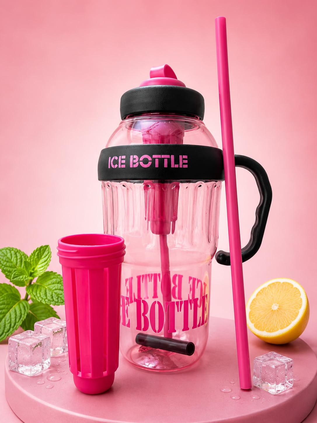 TM-0192 | 3PCs Set - Cup Lid, Cup Body & Filter, 40oz Leak-Proof Portable Sports Water Bottle