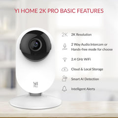 TM-0127 | YI 2K 3MP Home Security Camera, Indoor Camera with Person, Vehicle, Animal Detection Compatible with Alexa