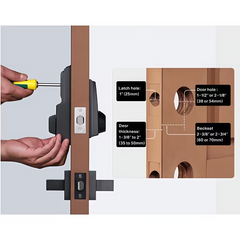 TM-0112 | Keyless Door Lock with Fingerprint Scanner & Touchscreen Keypad