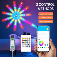 TM-0164 | Fireworks Lights 20inch, Smart Lights, RGB Color Moves to The Rhythm Of Music