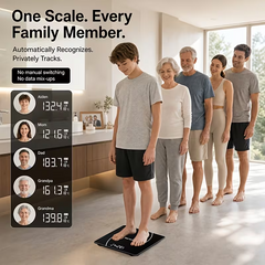 TM-0179 | Body Weight Scale with LCD Display & Temperature Suitable for, Anti-Slip Bath Scale