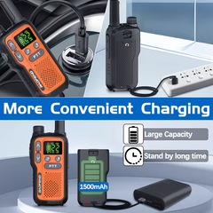 TM-0240 | BAOFENG Walkie Talkies 22CH FRS 2-Way Radios USB-C LCD VOX Camping