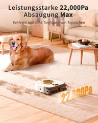 TM-0067 | UBPET Robot Vacuum with 22,000Pa Ultra-Strong Suction