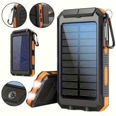 TM-0151 | Solar Power Bank Charger 28800mAh USB C &amp; QC3.0 Fast Charging, Dual USB Port w/ LED Flashlight
