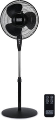 TM-0072 | BLACK+DECKER 16" Standing Oscillating Pedestal Fan with Remote