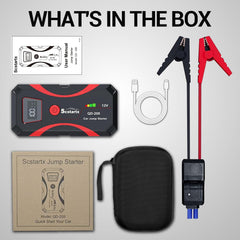 TM-0227 | SCSTARTX QD-208 2000A Car Jump Starter 12V 7L Gas 4L Diesel Power Bank