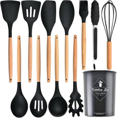 TM-0039 | Kitchen Silicone Cookware Set, 12-piece Non-stick Cookware, Heat-resistant, BPA-free