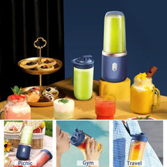 Mini Blender Bottle with Travel Cup – Smoothie, Juice & Shake Maker