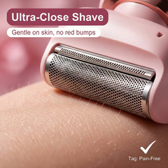 2-in-1 Women'S Electric Shaver, Rechargeable Wet & Dry Lady Razor With Facial Hair Remover Head