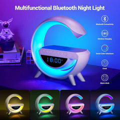tamACX G-Shape LED Light with Bluetooth Wireless Speaker & Alarm Clock