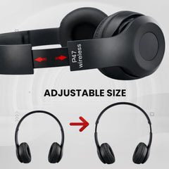 TM-0001 | P47 Wireless Headsets On-Ear Stereo Earphones Longer Playtime
