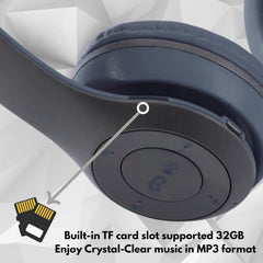 TM-0001 | P47 Wireless Headsets On-Ear Stereo Earphones Longer Playtime