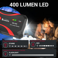 TM-0227 | SCSTARTX QD-208 2000A Car Jump Starter 12V 7L Gas 4L Diesel Power Bank