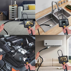 TM-0114 | Endoscope Camera with Light 16ft, 1080P HD Borescope with 8 Adjustable Lights
