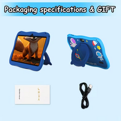 TM-0209 | Kids Tablet 7 Inch 128GB 4GB RAM Android 14 5G Wi-Fi GMS Eye Protection