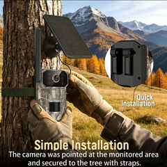 Trail Camera 4G LTE Cellular USB And Solar Panel Charging, Night Vision, Two-Way Audio