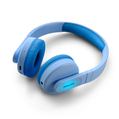 TM-0173 | Philips Kids Bluetooth Headphones Wireless On-Ear Safe Volume LED 28H Blue