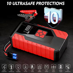 TM-0172 | 15000A Portable Tire Inflator & Jump Starter for Cars, Motorcycles