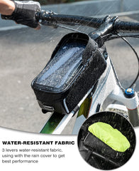 Bike/Bicycle Phone Front Frame Bag, Waterproof, Tube Bag, Cycling Pouch