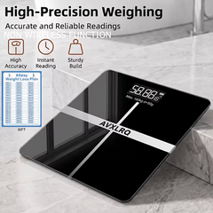 TM-0179 | Body Weight Scale with LCD Display & Temperature Suitable for, Anti-Slip Bath Scale