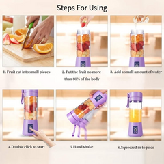 TM-0010 | Portable Juicer with 6 Blades Handheld Rechargeable Electric Juicers
