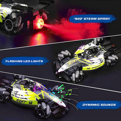 TM-0251 | Drift King RC Stunt Car 2.4GHz High Speed 360° Spin Drift Racing Toy LED Lights