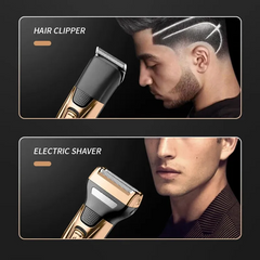 TM-0234 | WAIKIL WL-319 3-in-1 Electric Shaver Beard Hair Body Nose Trimmer Rechargeable
