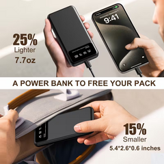 TM-0137 | 5V USB Fast Portable 10000mAh Compact Power Bank with LED Digital Display