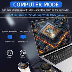 TM-0215 | Digital Microscope 500X Handheld LCD 2" IPS Display 8 LED Lights USB PC Mac