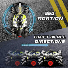 TM-0251 | Drift King RC Stunt Car 2.4GHz High Speed 360° Spin Drift Racing Toy LED Lights