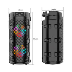 TM-0220 | SING-E ZQS4271 Bluetooth 5.0 Portable Party Speaker Dual 4" RGB Lights