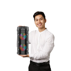 TM-0220 | SING-E ZQS4271 Bluetooth 5.0 Portable Party Speaker Dual 4" RGB Lights