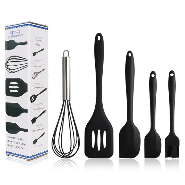 HEESEM Five-Piece Baking Silicone Kitchen Tools Set Non-stick Cookware