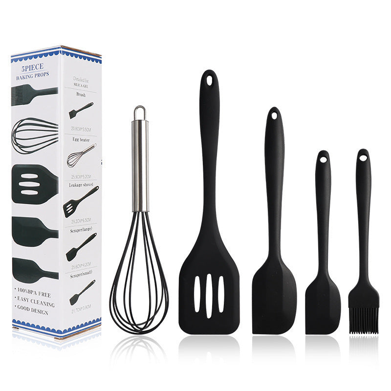HEESEM Five-Piece Baking Silicone Kitchen Tools Set Non-stick Cookware