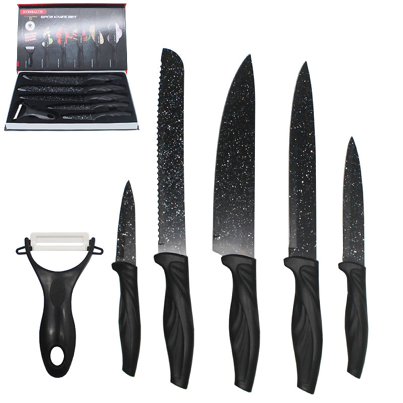 TM-0235 | KUNSION KS-6673 MARMO+BIO Premium 6-Piece Kitchen Knife Set