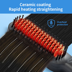 SOKANY Hair Straightener Brush, Wide Digital Ceramic Coating for Straight & Curly Hair
