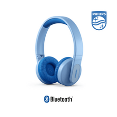 TM-0173 | Philips Kids Bluetooth Headphones Wireless On-Ear Safe Volume LED 28H Blue