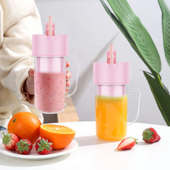 Portable Blender and Juicer Bottle - Mason Juicer Cup With Straw