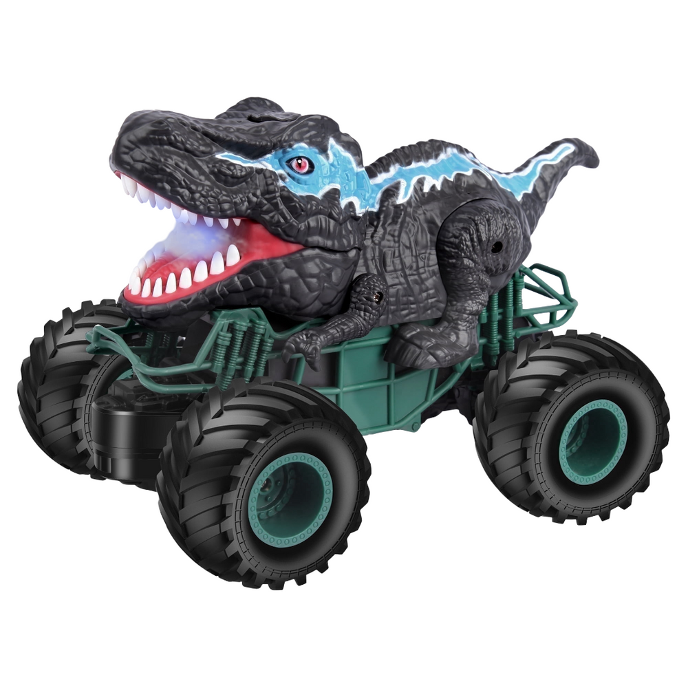 TM-0275 | RC Dinosaur Monster Truck, 2.4GHz Remote Control Car with Lights, Sound & Spray