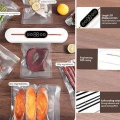 TM-0219 | Vacuum Sealer Machine 90W Food Sealer ZKFK-006 Display 10 Bags Included