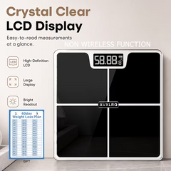 TM-0179 | Body Weight Scale with LCD Display & Temperature Suitable for, Anti-Slip Bath Scale