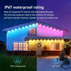 TM-0186 | 54ft Outdoor Permanent RGB Smart LED Eaves Waterproof Lights w/ Music Sync