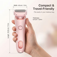 2-in-1 Women'S Electric Shaver, Rechargeable Wet & Dry Lady Razor With Facial Hair Remover Head