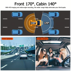 TM-0139 | Dual Camera Dash Cam 1080P Front 720P Rear Loop Recording G-Sensor